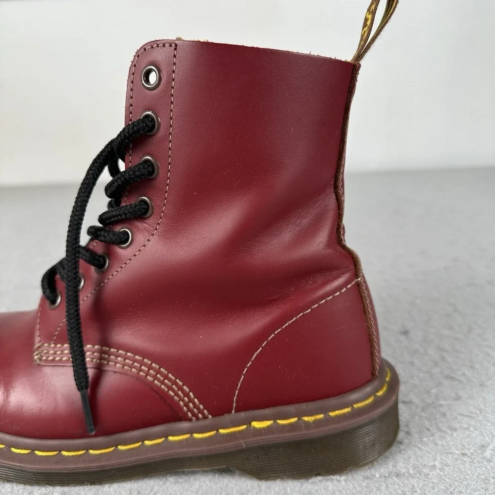 Doc Martens Boots Mens 6 Womens 7 UK 5 Made In England 1460 Oxblood 8‎ Eye MIE